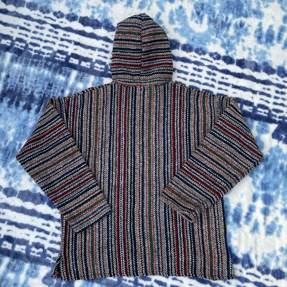 Vintage Confecciones Artilana Poncho Drug Rug Hoodie 🔥 Unisex Adult Size Small - Picture 6 of 6